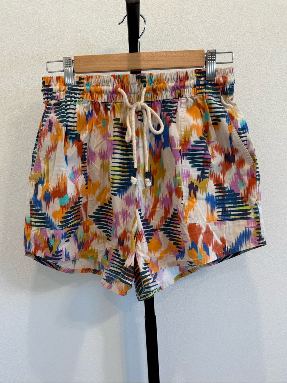 Maria Cher Chalten Dinna Short In Rainbow Ikat Cotton Pockets Med Summer Beach